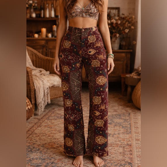 Ralph Lauren Black Label Pants - 05. Ralph Lauren Black Label Velvet Patterned Pants